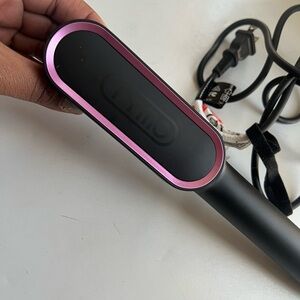 Pink Accent Hair Straightening Brush - Women Hair Tools
